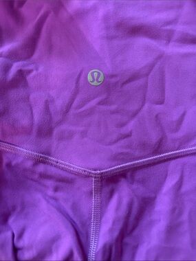 lululemon athletica Purple Leggings with Reflective Logo